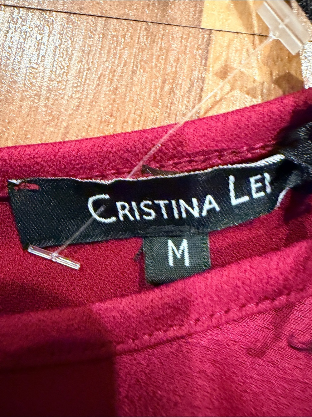 Crewneck Long-Sleeve Mini Dress in Magenta with Belt - Picture 9 of 12